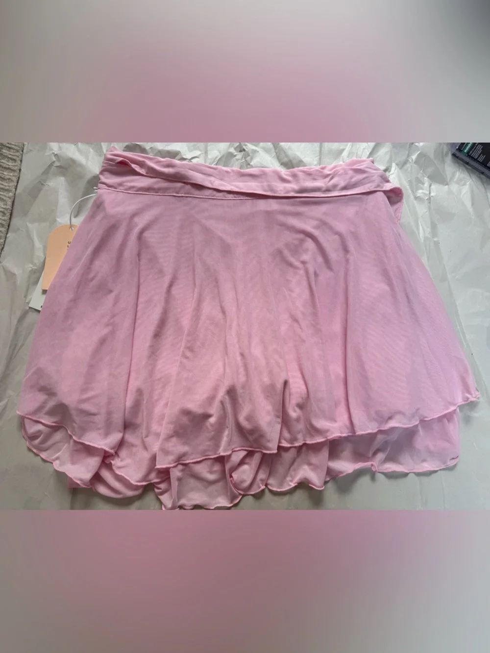 Soft Pink Ruffled Mini Skirt - Picture 6 of 7